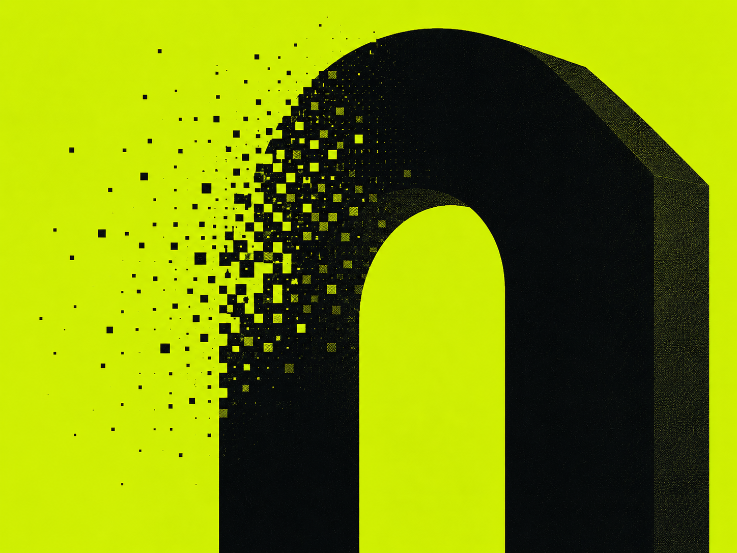 Affiche graphique contemporaine vert acide
